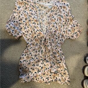 Floral Print Women's Romper